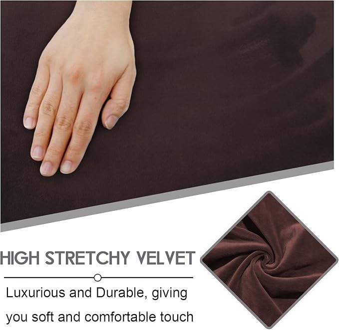 ULTICOR Velvet 8-Pieces Recliner Sofa Covers Stretch Reclining Couch Covers - Image 3