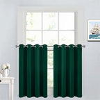 Yakamok Dark Green Room Darkening Window Curtains 52x36 Inch by Yakamok