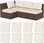 8Pcs Outdoor Cushion Covers, Stretch Patio Furniture Couch Chair Slipcovers | by VORSHAPE
