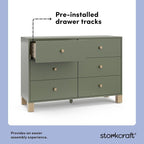 Storkcraft California 6-Drawer Double Dresser - Image 6