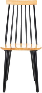 SAFAVIEH Home Collection Burris Natural/Black Windsor Spindle Solid Wood Side - Image 7