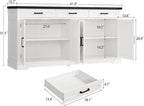 usikey 61” Large Sideboard Buffet Cabinet - Image 2