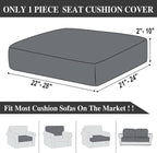 LA MEACK Couch Cushion Cover Seat Cushion Cover Stretch Armchair Cover Separate - Image 6