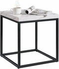 CENSI 18-Inch Marble Accent End Table/Side Table by CENSIFURNITURE