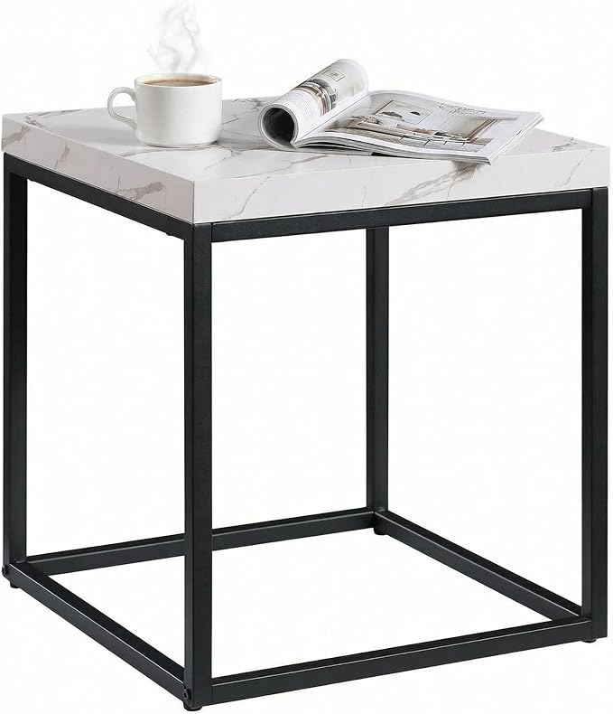 CENSI 18-Inch Marble Accent End Table/Side Table by CENSIFURNITURE