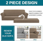 Turquoize Stretch Sofa Slipcover 2 Pieces Sofa Cover Couch Cover - Image 3