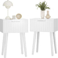 YMYNY Fluted Nightstand Set of 2, Small End Table, Modern Coffee Table by High-qualityhomefurnishing