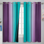 Ombre Teal and Purple Blackout Curtains by ESTELARTEXTILER