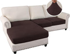 H.VERSAILTEX Sectional Couch Covers 3 Pieces Sofa Seat Cushion Covers L Shape - Image 2
