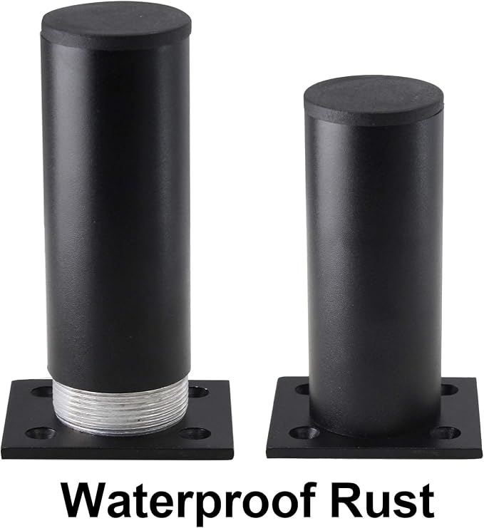 Set of 4 Furniture Legs 4 Inch, Adjustable Aluminum Alloy Cabinet Legs - Image 4