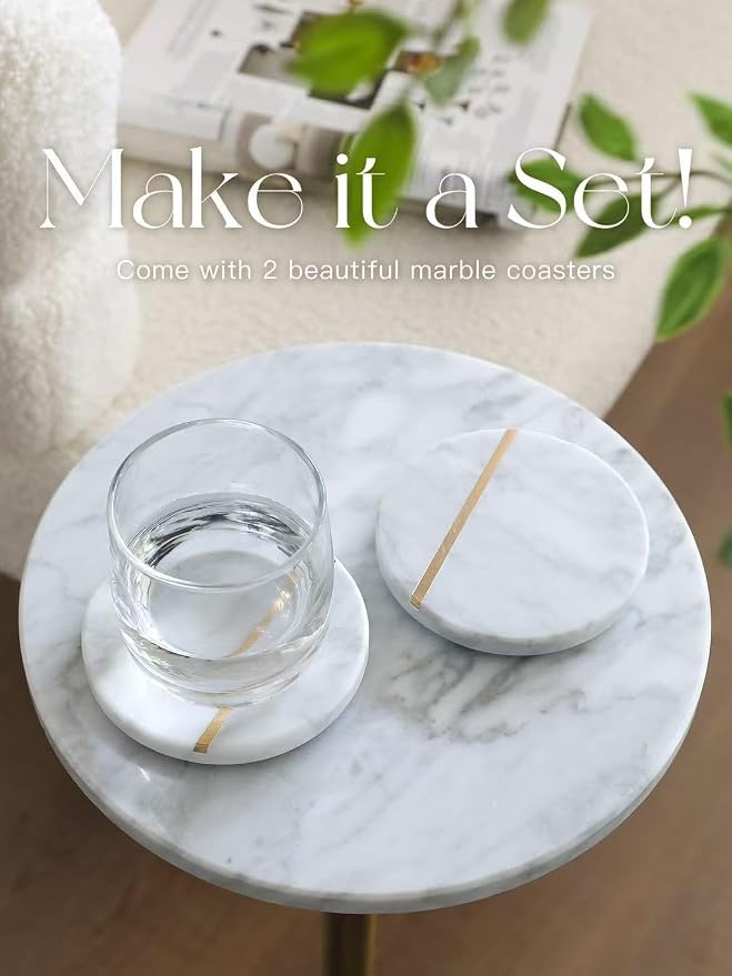 Adjustable-Height Marble Drink Table - Image 6
