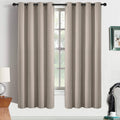 Yakamok Room Darkening Curtains 52x63 inch Length Natural-Living Room | 2 panels by Yakamok