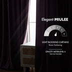 MIULEE Lavender Velvet Curtains 52x108 inches Luxury Blackout Curtains | - Image 5