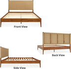 Bme Selina King Size Bed Frame, Handwoven Paper Cord Headboard, US Patent - Image 7