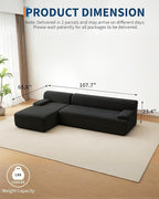 PeakPursuit Oversized 108" Corduroy Cloud Sectional, Left-Facing Chaise - Image 2