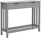 TaoHFE Entryway Table with Storage, Modern Sofa Table with Slatted Frame - Image 8