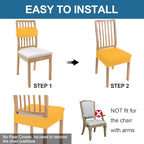 Smiry Waterproof Seat Covers for Dining Room Chairs Set of 4, Stretch Jacquard - Image 5