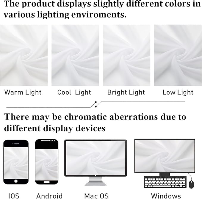 White Sheer Curtains 78 Inches Long 2 Panels Set, Soft Voile Light Filtering - Image 8
