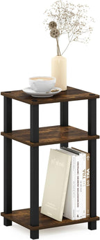 Furinno JUST Side Table, 3-Tier Open Shelf End Table, Toolless Assembly Night by Furinno-FitsYourSpaceFitsYourBudget