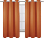 Orange Blackout Curtains 42 x 63 Inch Length/Set of 2 Curtain Panels/Thermal - Image 2