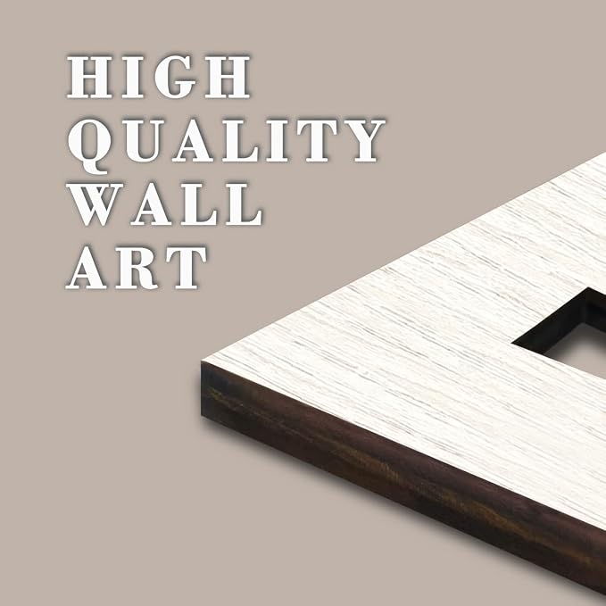 IARTTOP Large Boho Wood Wall Art 16x32 Inch Mid Century Modern Bohemian Wooden - Image 3