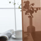 SpaceDresser Brown Sheer Curtains 4 Panels Rod Pocket Semi-Sheer Curtain 84 - Image 5