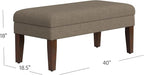 Homepop Home Decor | Upholstered Decorative Storage Ottoman Bench | Ottoman - Image 3