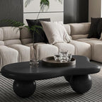 40” Cloud Coffee Table with 3 Ball Legs, Modern Irregular Center Table by BSYEIO