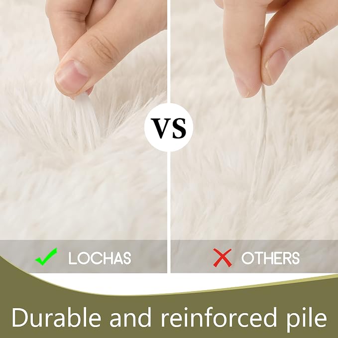 LOCHAS 4x6 Area Rugs Fluffy Living Room Carpets - Image 7