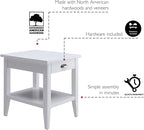 Leick Home Laurent 20 in. Solid Wood End Table - Image 7