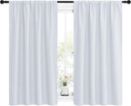NICETOWN Greyish White Window Curtain Panels - Image 2