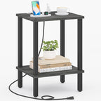 TUTOTAK End Table with Charging Station, Small Side Table with Outlets by ChoosetutotakFurnitureBuildYourCozyHome