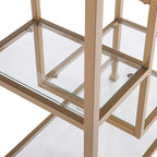 SEI Furniture Jaymes Metal/Glass Asymmetrical Étagère/Bookcase - Image 13