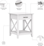Bush Home End Table with Drawer, Nightstand with Storage, Living Room and - Image 8