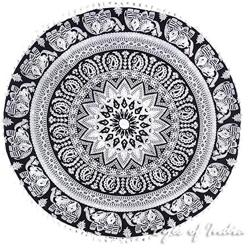Mandala Floor Pillow Cover Meditation Cushion Seating Throw Hippie Round - Image 4