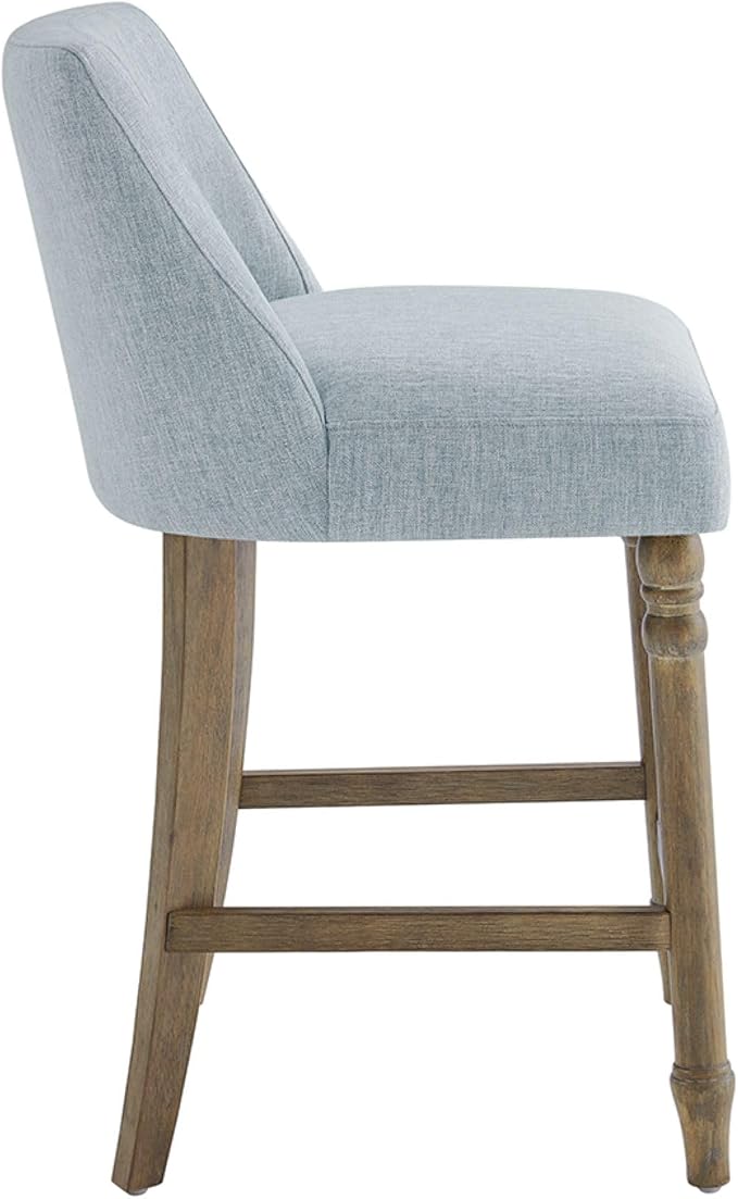 Martha Stewart Delaney Upholstered Mid-Century Modern Counter Stool - Image 5