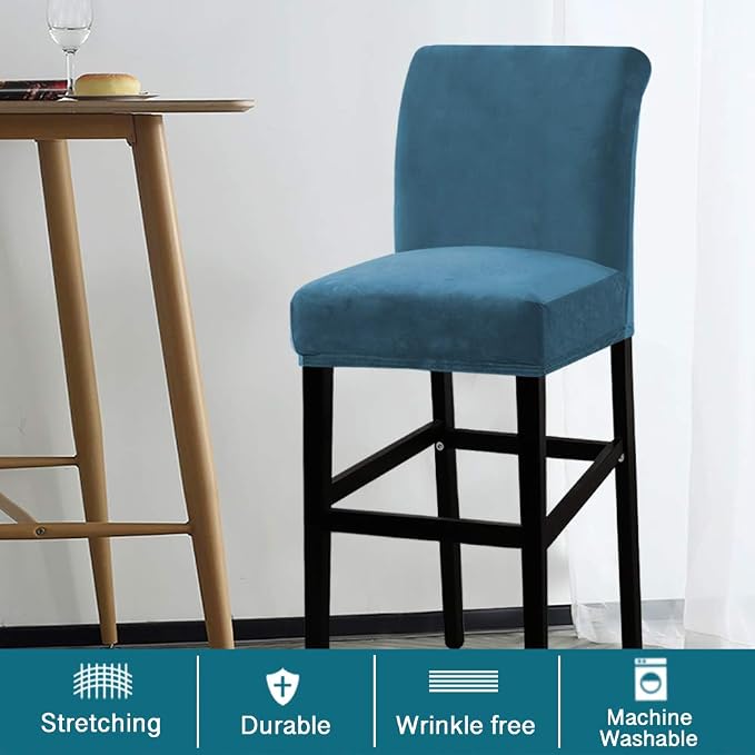 Turquoize Bar Stool Covers 2 Pack Bar Stool Covers - Image 2