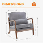 DUMOS Mid Century Modern Chairs Set of 2, Accent Chair - Image 2