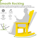 GREENVINES Outdoor Rocking Chairs | Set of 4 | Porch Rocker | HDPE Plastic | - Image 4