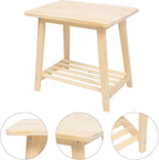 KESYOO Nordic Style Small Sofa Corner Table Solid Wood Bedside Shelf Minimalist - Image 7