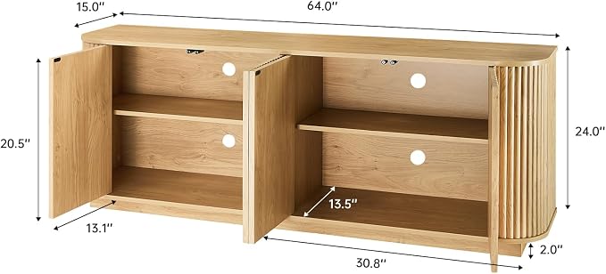 LKTART 64" Sideboard Buffet Cabinet - Image 2