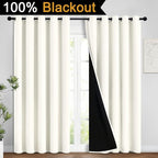 Yakamok Cream 100% Blackout Curtains 96 Inches Long - Image 2