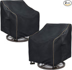 Outdoor Swivel Rocker Chair Cover 2 Pack, Patio Swivel Chair Covers by LSongSKY