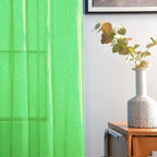 SpaceDresser Sheer Voile Window Treatment Rod Pocket Curtain Panels - Image 4