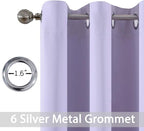 Yakamok Room Darkening Curtains 42x72 inch Length Lilac-Living Room | 2 panels - Image 2