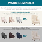 Turquoize Wingback Chair Covers 2 Piece Wing Chair Slipcover Stretch Slipcovers - Image 6