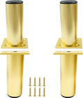 Set of 4 Aluminum Alloy Furniture Legs 4.7 Inch Height, 1.5 Inch Diameter by Kyuionty