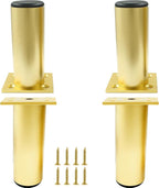 Set of 4 Aluminum Alloy Furniture Legs 4 Inch Height, 1.5 Inch Diameter by Kyuionty