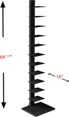 SEI Furniture 12 shelf Metal Spine Book Tower - Image 6