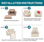 Turquoize 2 Piece Chair Covers for Living Room Armchair Couch Cover - Image 7